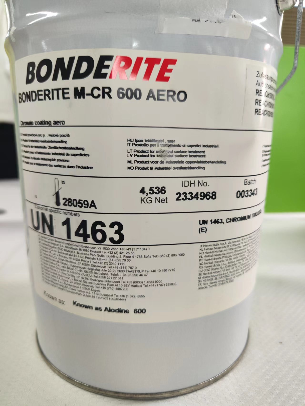 阿洛丁ALODINE 600 汉高BONDERITE M-CR 600RTU AERO